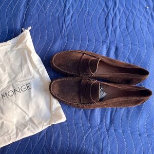 Monge Alberto Brown Suede Loafers | Moccasin Construction | 9.5